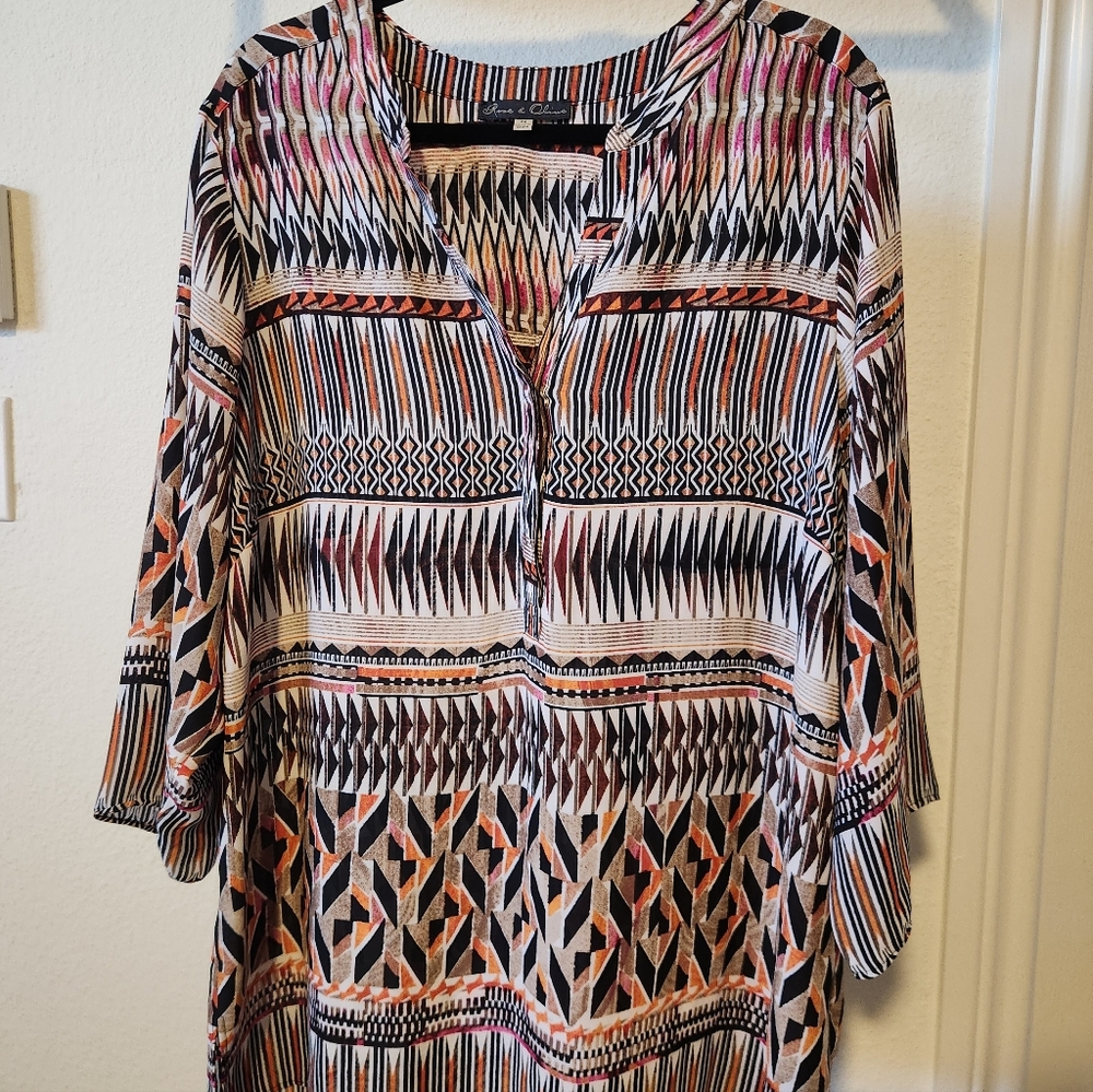 Rose & Olive Multicolor Striped Blouse